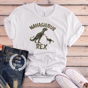 Mamasaurus Camo Tee - NEW NWT - Sz XS - 3XL White